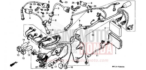 KABELBAUM/ ZUENDSPULE XRV750N de 1992
